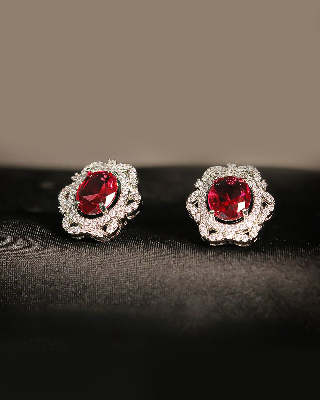 Emerald Green Stone Earrings