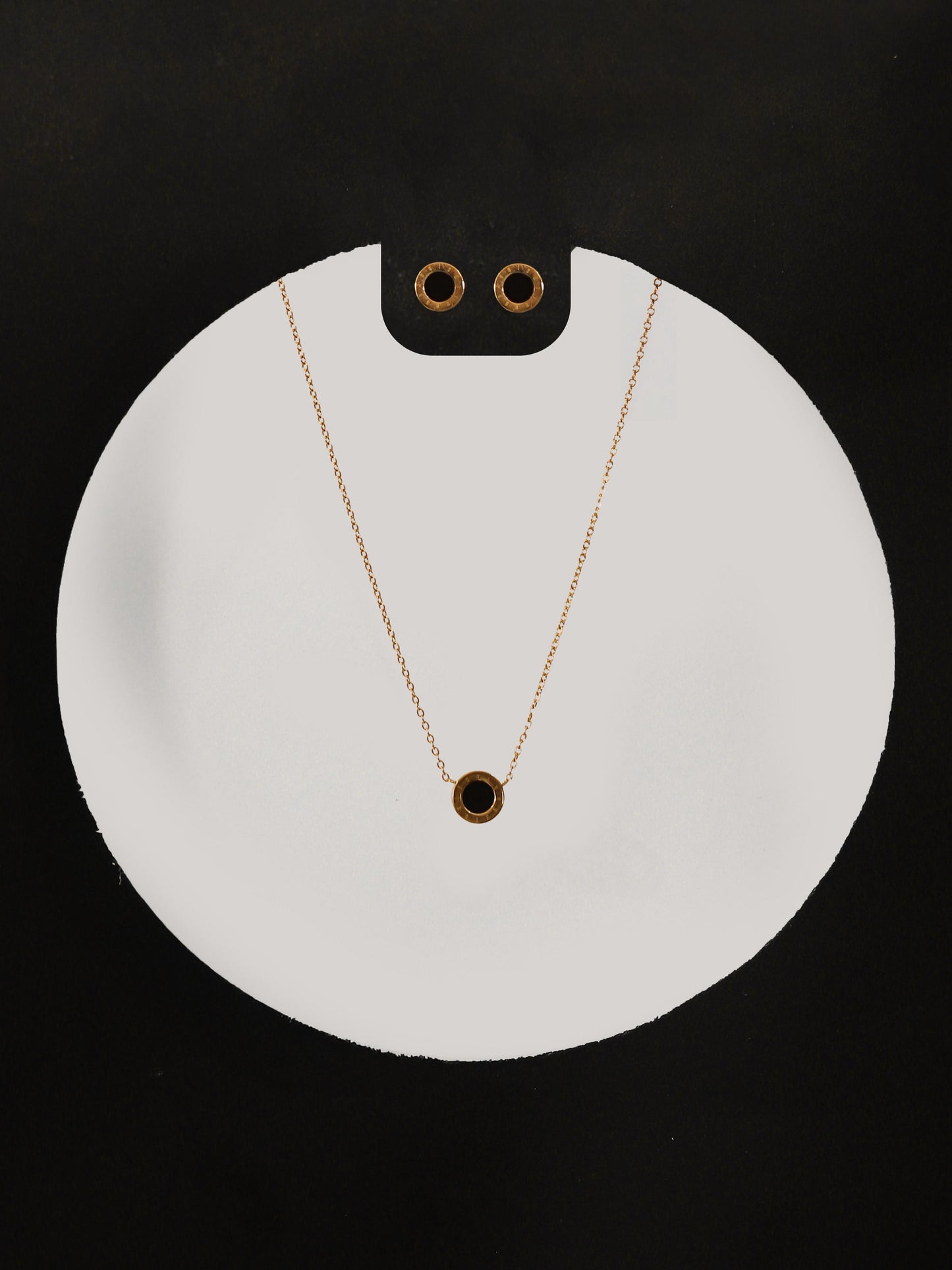 Cartier Black Stone Pendant Set