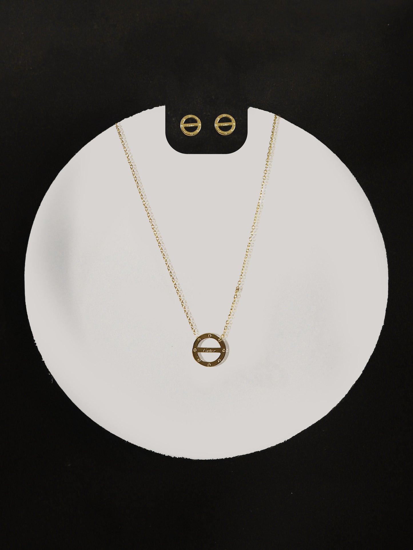 Cartier Gold Pendant Set