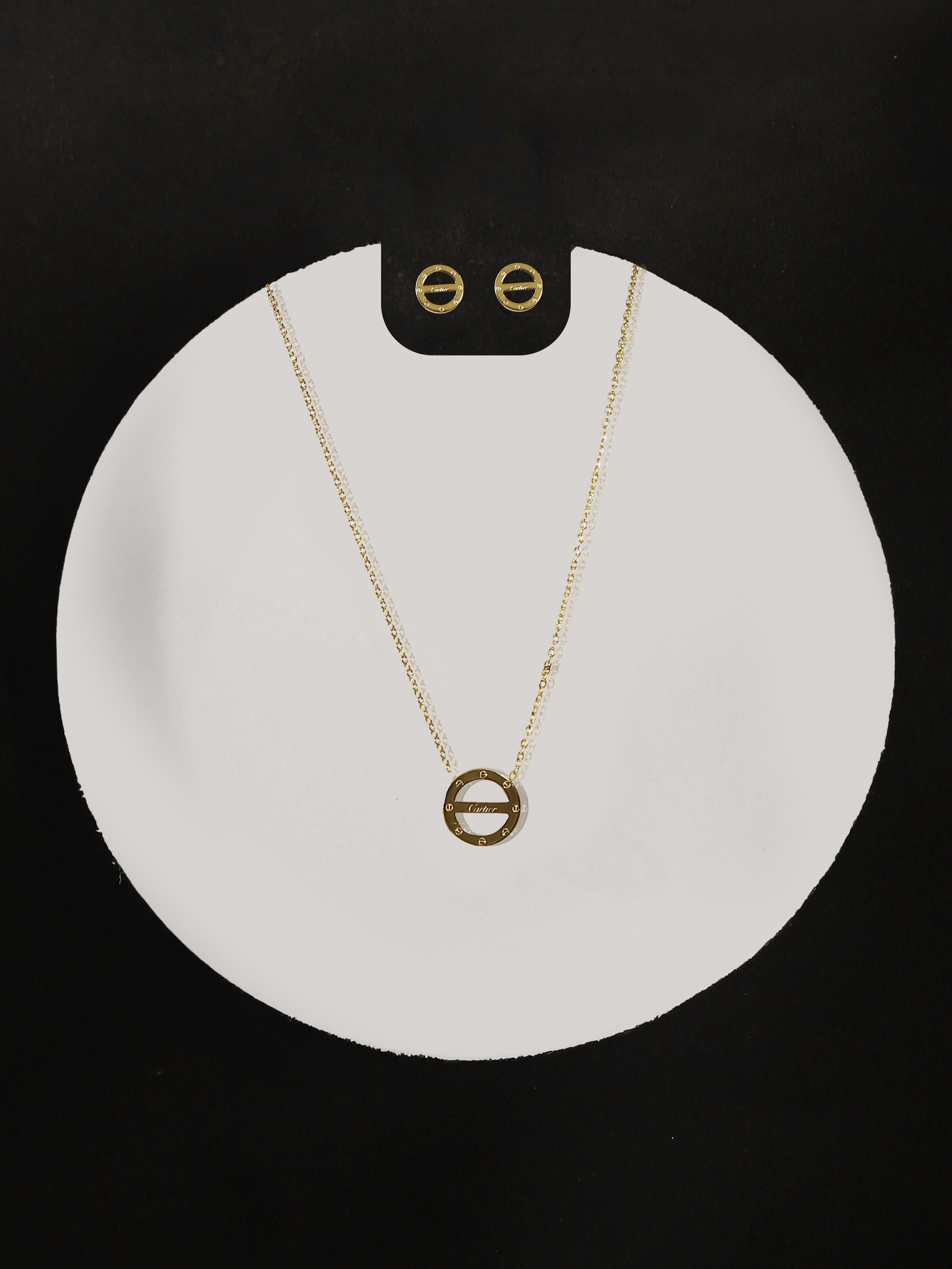 Cartier Gold Pendant Set
