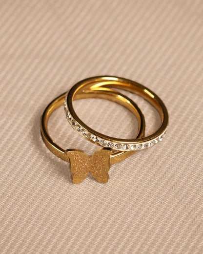 Butterfly Double Ring