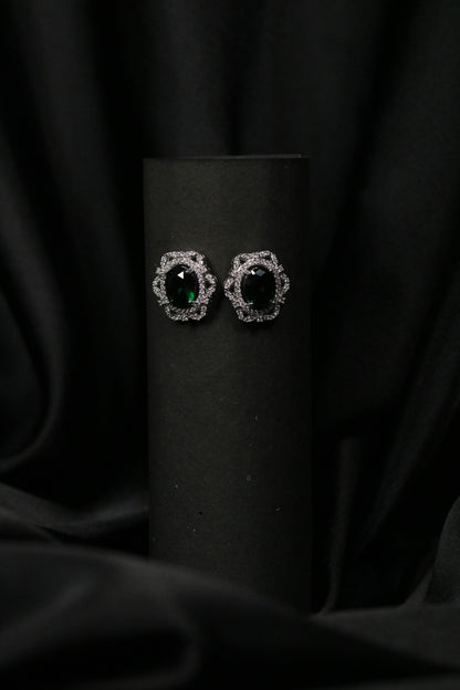 Emerald Green Stone Earrings